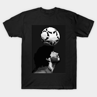 Maradona Black And White Art T-Shirt